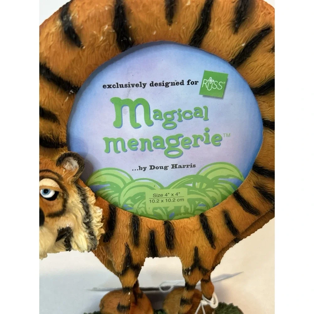 Russ Berrie Doug Harris Magical Menagerie Tyrone Tiger 4x4 Picture Frame 8in